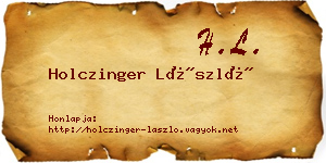 Holczinger László névjegykártya